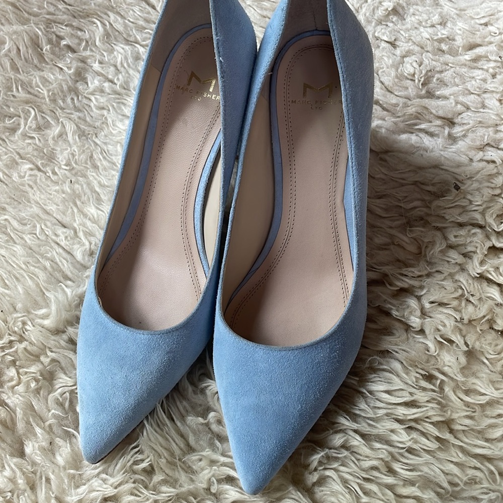 Marc FisherZala Pump baby blue microsuede pumps 6 1/2 - Picture 2 of 6